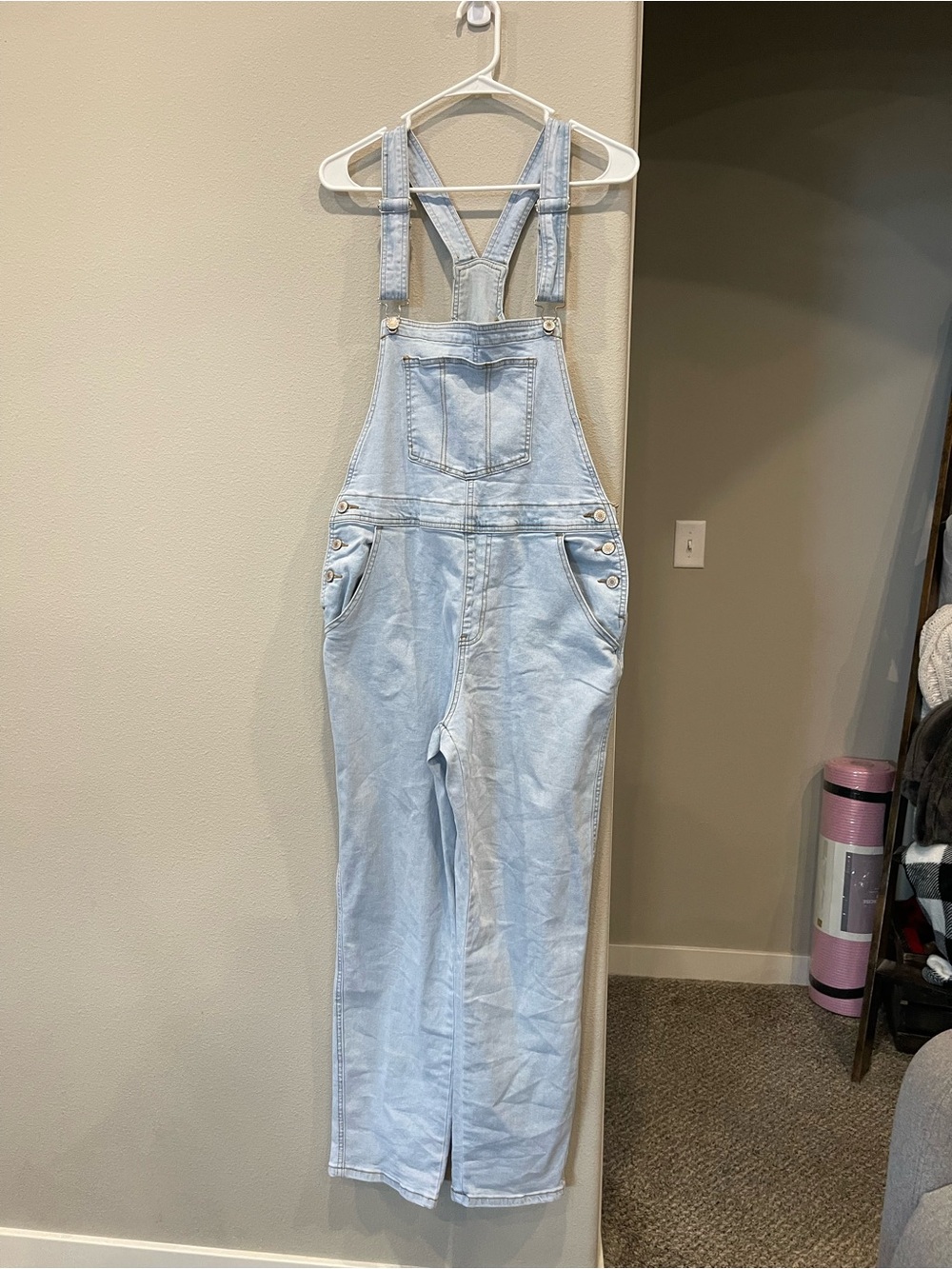 Light Wash Denim Overalls - Women's Jeans Overalls